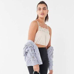 Satin Side-Tie Cropped Cami | Urban Outfitters
